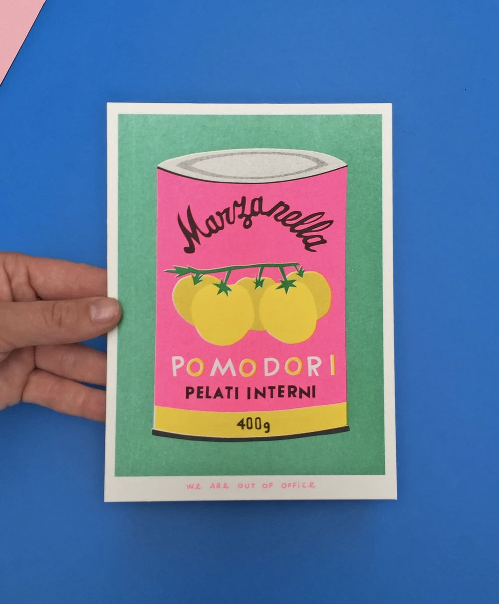 Affiche risographie 'Conserve Pomodori' | WE ARE OUT OF OFFICE