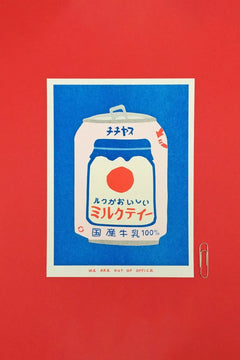 Affiche risographie 'Canette Thé' | WE ARE OUT OF OFFICE
