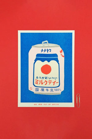 Affiche risographie 'Canette Thé' | WE ARE OUT OF OFFICE
