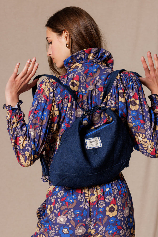 Sac Radhika Denim Foncé Deep Marine - Apaches Collections - vue 4