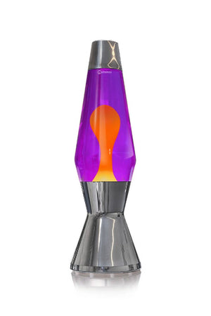 Lampe à lave 'Astro' Argent Violet-Orange | MATHMOS