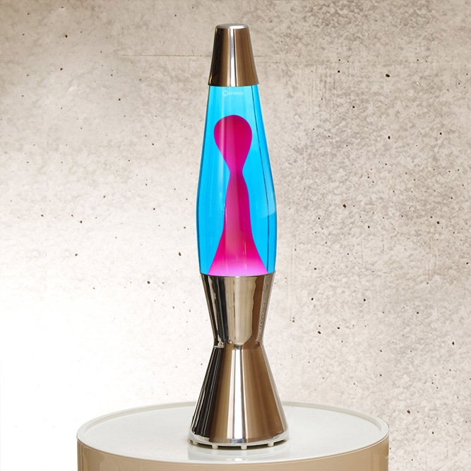 Lampe à lave 'Baby' Argent Bleu-Rose | MATHMOS
