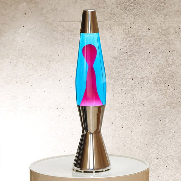 Lampe à lave 'Baby' Argent Bleu-Rose | MATHMOS