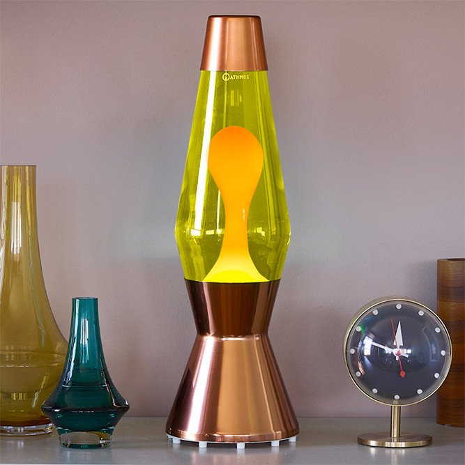 Lampe à lave 'Astro' Cuivre Jaune-Orange | MATHMOS