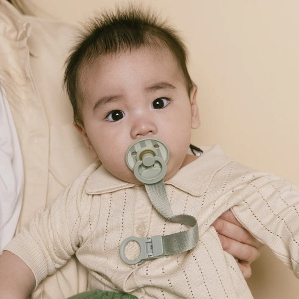 Attache-tétine 'Loop' Sage | BIBS