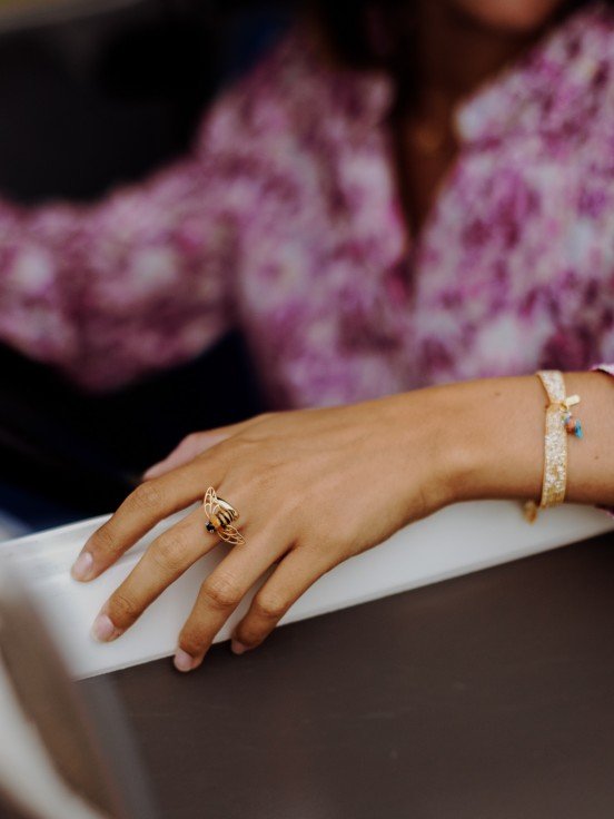 Bague Abeille ailes dorées | NACH BIJOUX