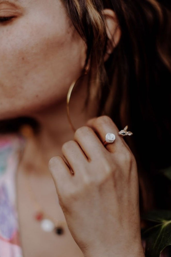 Bague 'FaceToFace' Biche & Fleur | NACH BIJOUX