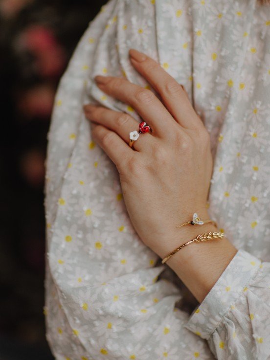 Bague 'FaceToFace' Coccinelle & Fleur | NACH BIJOUX