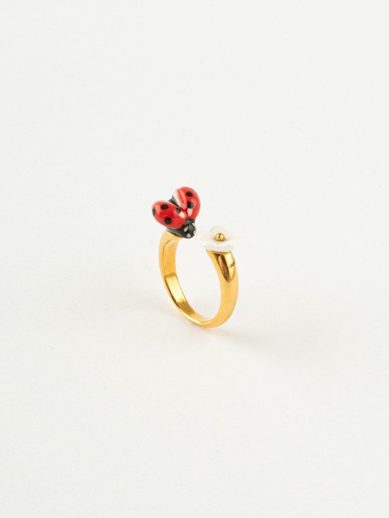 Bague 'FaceToFace' Coccinelle & Fleur | NACH BIJOUX