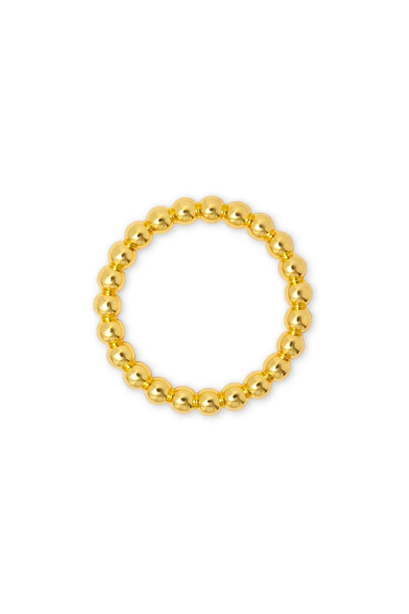 Bague 'Color Ball' Gold plated | LULU COPENHAGEN