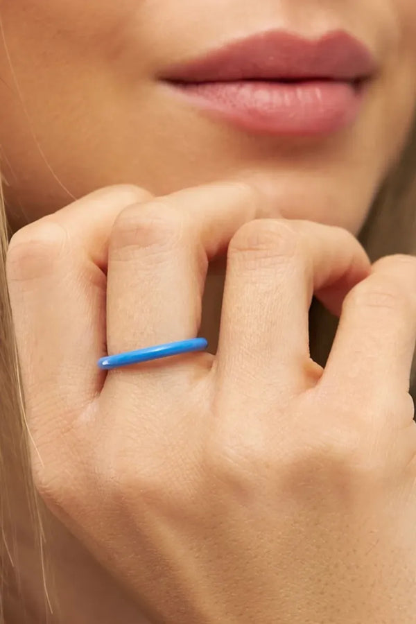 Bague 'Color' Blue | LULU COPENHAGEN
