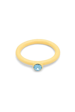 Bague 'Color Crystal' Soft Yellow | LULU COPENHAGEN