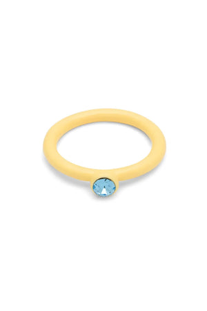 Bague 'Color Crystal' Soft Yellow | LULU COPENHAGEN