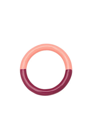 Bague 'Color Double' Burnt Coral/Plum - LULU Copenhagen