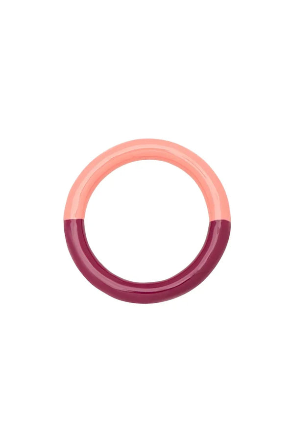 Bague 'Color Double' Burnt Coral/Plum - LULU Copenhagen