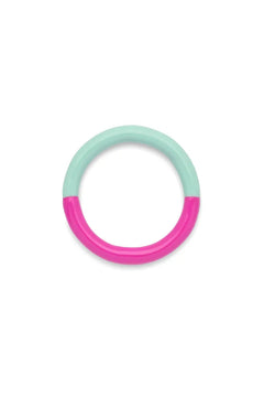 Bague 'Double Color' Electric Fuchsia Pink/Mint | LULU COPENHAGEN