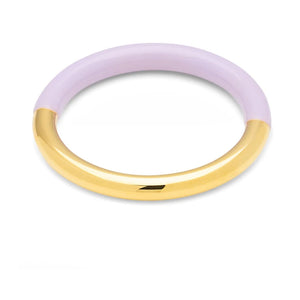 Bague 'Double Color' Gold plated/Purple | LULU COPENHAGEN