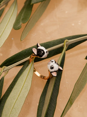 Bague 'FaceToFace' Bouledogue | NACH BIJOUX