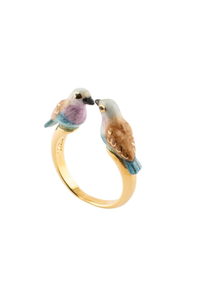 Bague 'FaceToFace' Oiseau Rollier | NACH BIJOUX