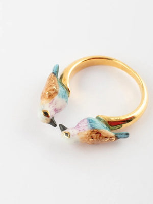Bague 'FaceToFace' Oiseau Rollier | NACH BIJOUX