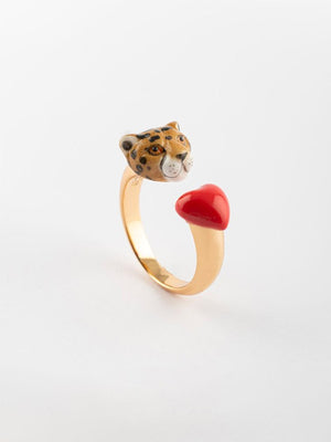 Bague 'FaceToFace' Coeur & Guépard | NACH BIJOUX