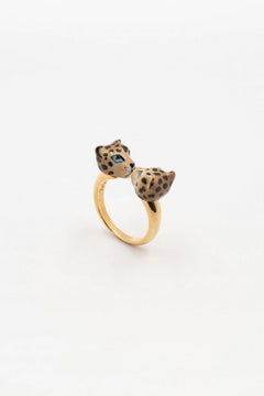 Bague 'FaceToFace' Léopard | NACH BIJOUX