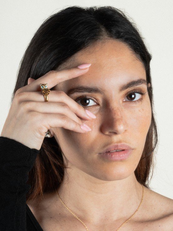 Bague 'FaceToFace' Léopard | NACH BIJOUX