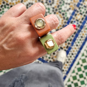 Bague N°69 Teja - Pierre Aventurine | EMOLO