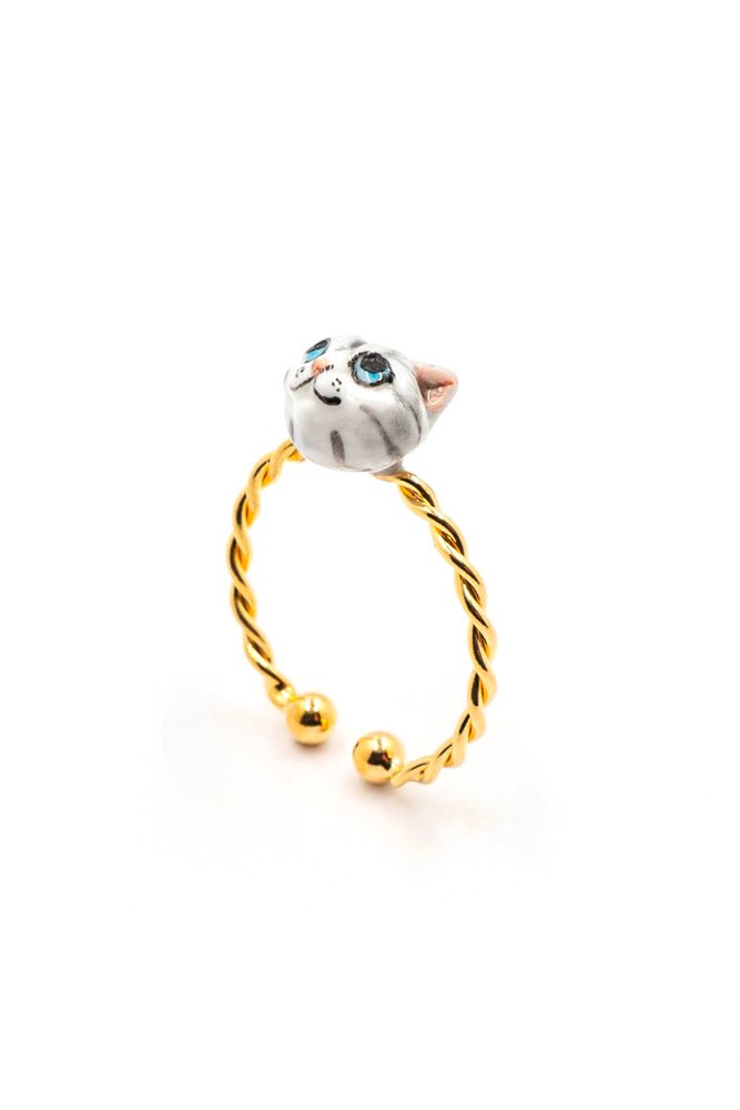 Bague torsadée Chat 'Tabby'| NACH BIJOUX