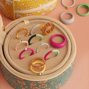 Bague 'Color Crystal' Silk Light Pink | LULU COPENHAGEN