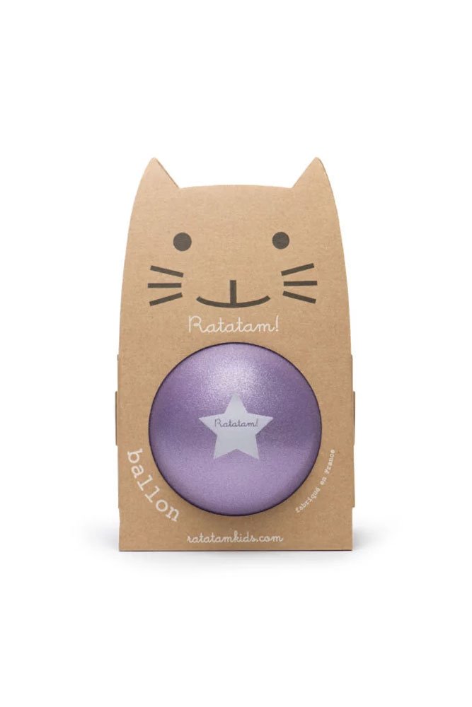 Ballon Chat Paillettes Violet 15cm | RATATAM