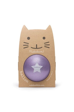 Ballon Chat Paillettes Violet 15cm | RATATAM