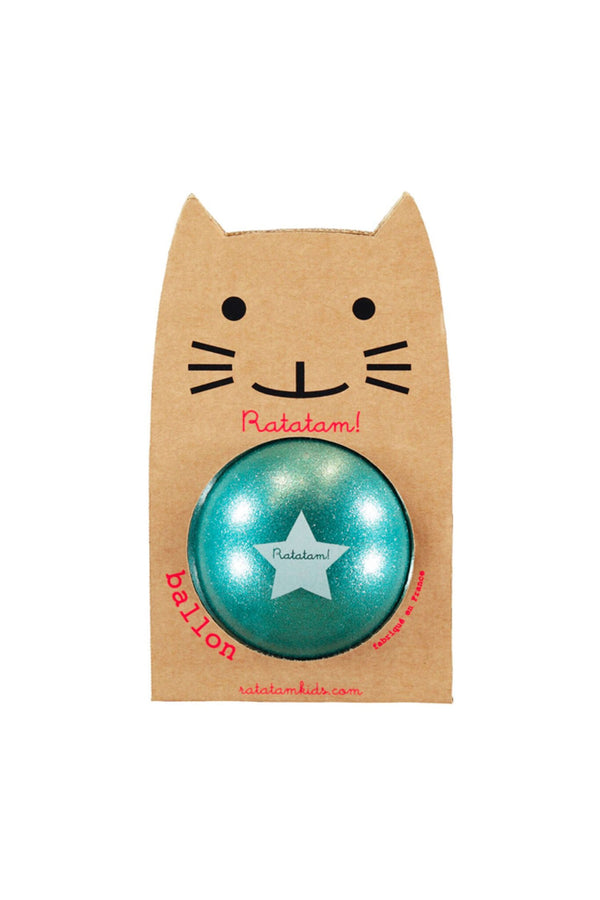 Ballon Chat Paillettes Vert 15cm | RATATAM