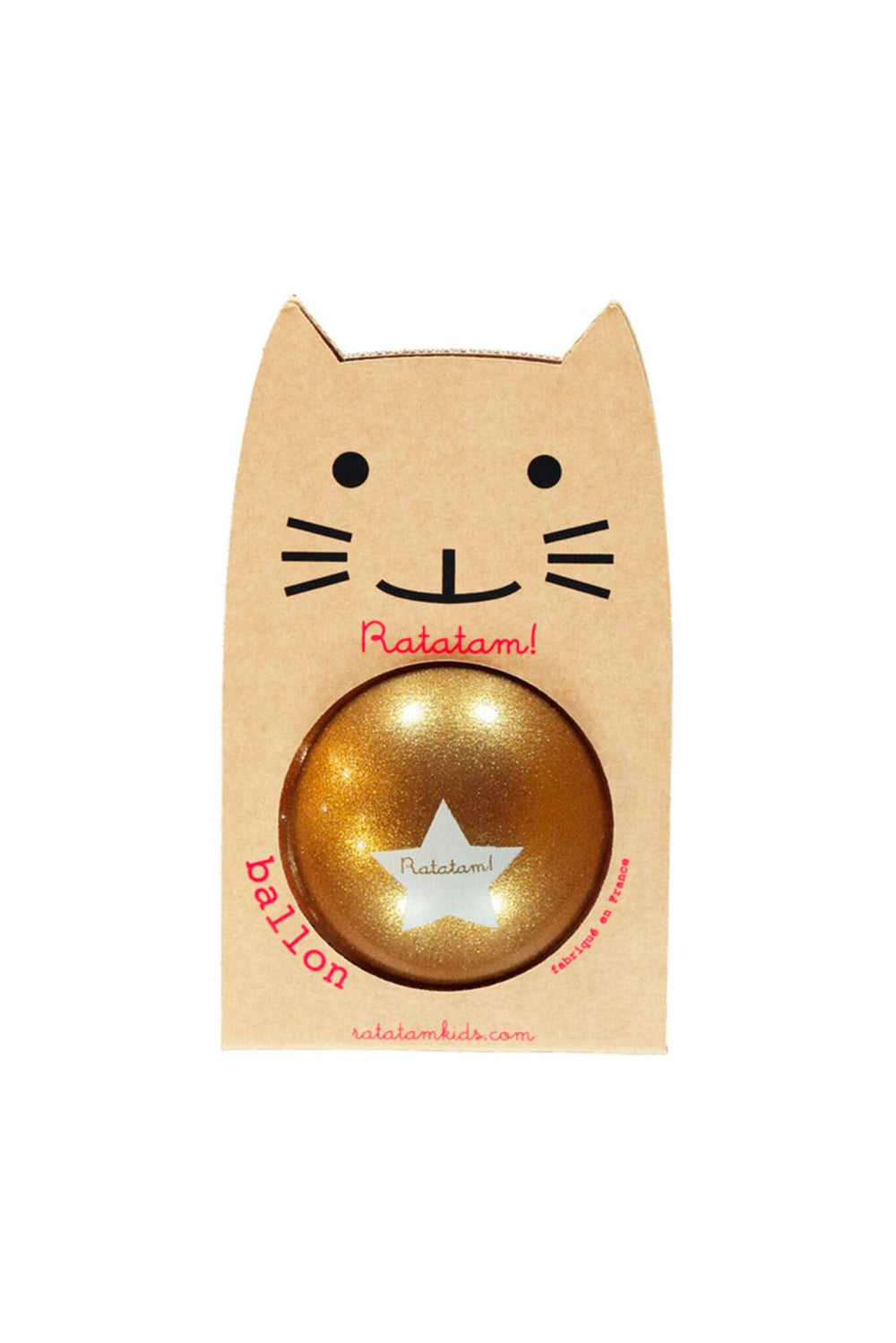 Ballon Chat Paillettes Or 15cm | RATATAM