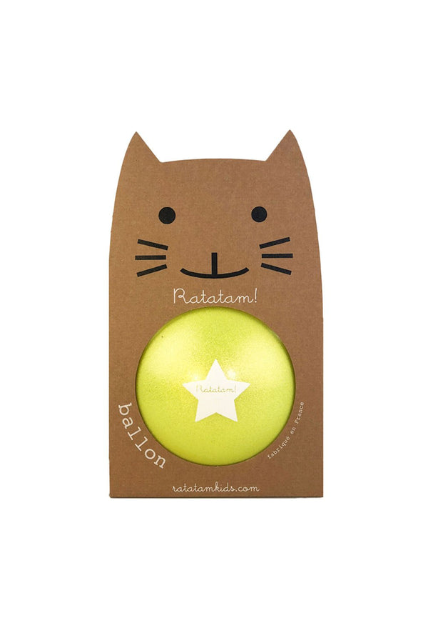 Grand ballon Chat Summer Jaune 22cm | RATATAM