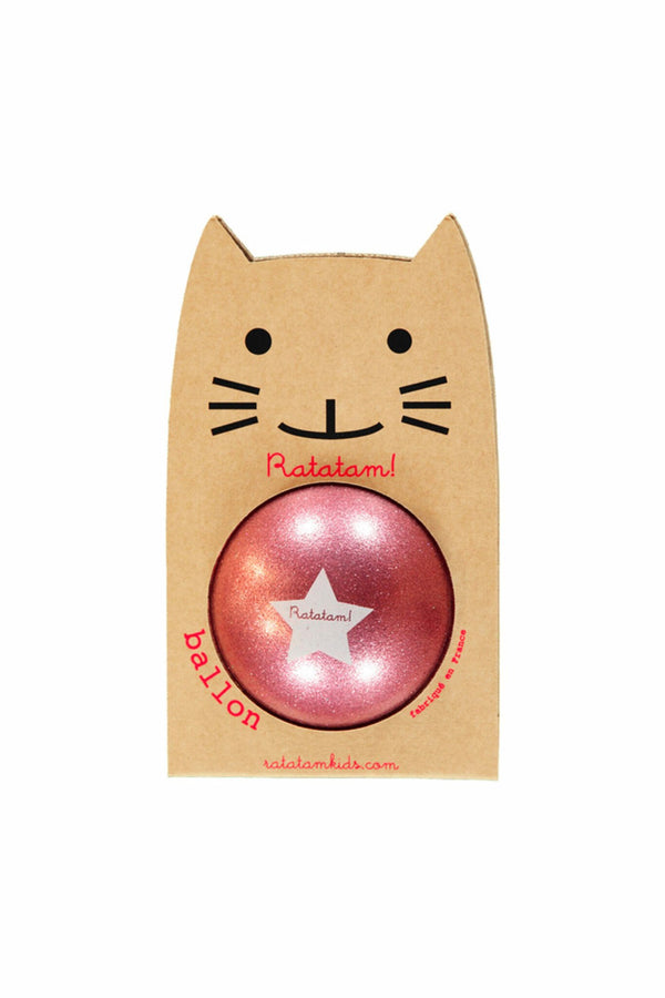 Ballon Chat Paillettes Rose 15cm | RATATAM