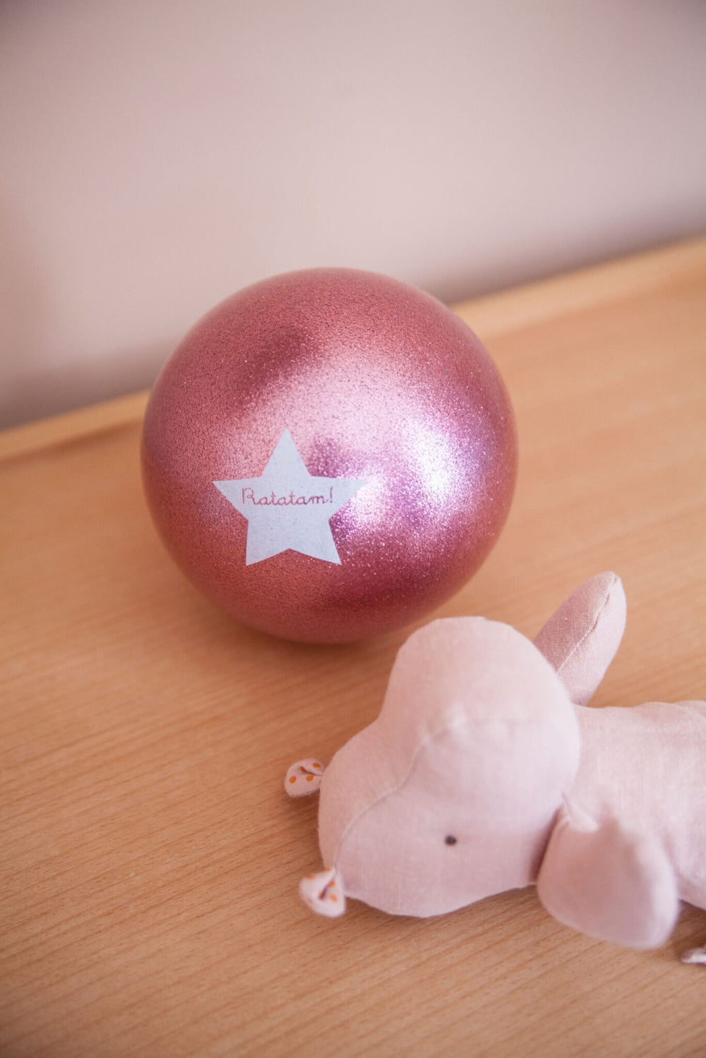 Ballon Chat Paillettes Rose 15cm | RATATAM