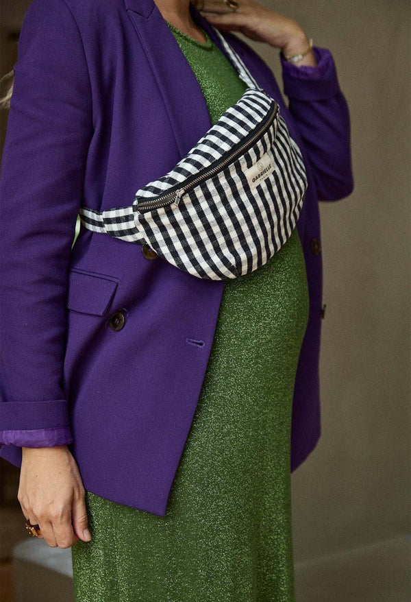 Sac banane Vichy black | GABRIELLE PARIS