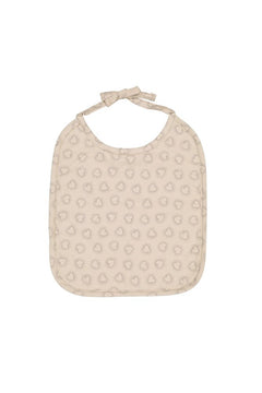 Bavoir 'Anna' Dotted heart Greige | ROSE IN APRIL