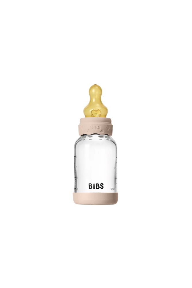 Biberon en verre 'Boheme' 120 ml avec tétine en latex Blush | BIBS