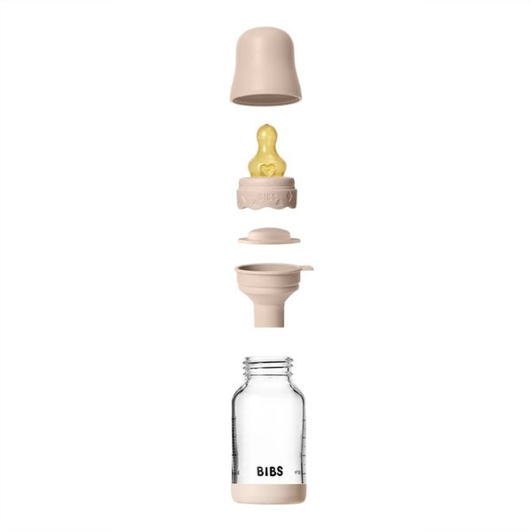 Biberon en verre 'Boheme' 120 ml avec tétine en latex Blush | BIBS