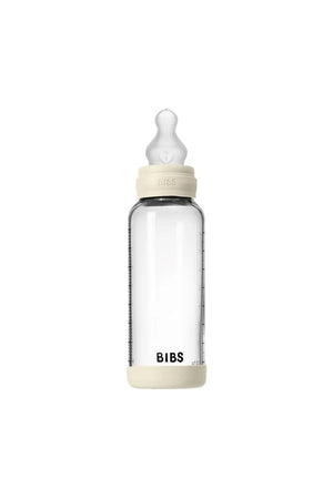 Biberon en verre 240 ml avec tétine en silicone Ivory | BIBS