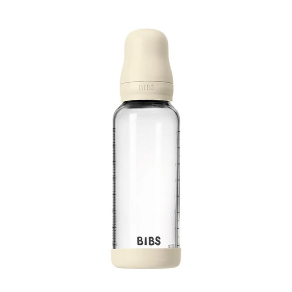 Biberon en verre 240 ml avec tétine en silicone Ivory | BIBS