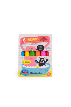6 crayons multisurfaces 'Les Schmouks' | MOULIN ROTY