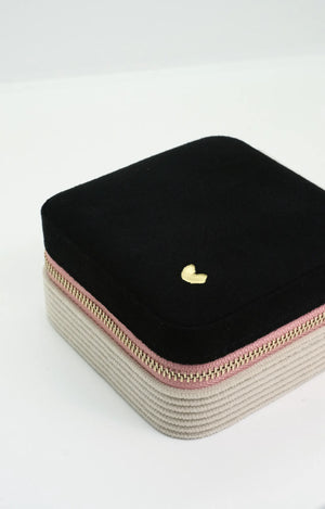 Boîte à bijoux de voyage 'Corinne' MOUFLETTE | MAISON SCARLETT X MOUFLETTE