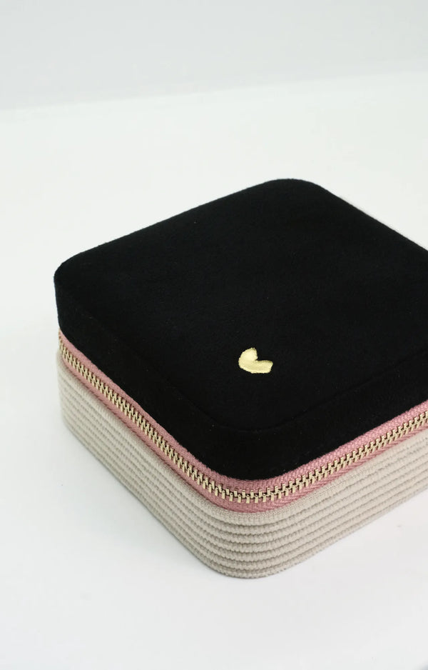 Boîte à bijoux de voyage 'Corinne' MOUFLETTE | MAISON SCARLETT X MOUFLETTE