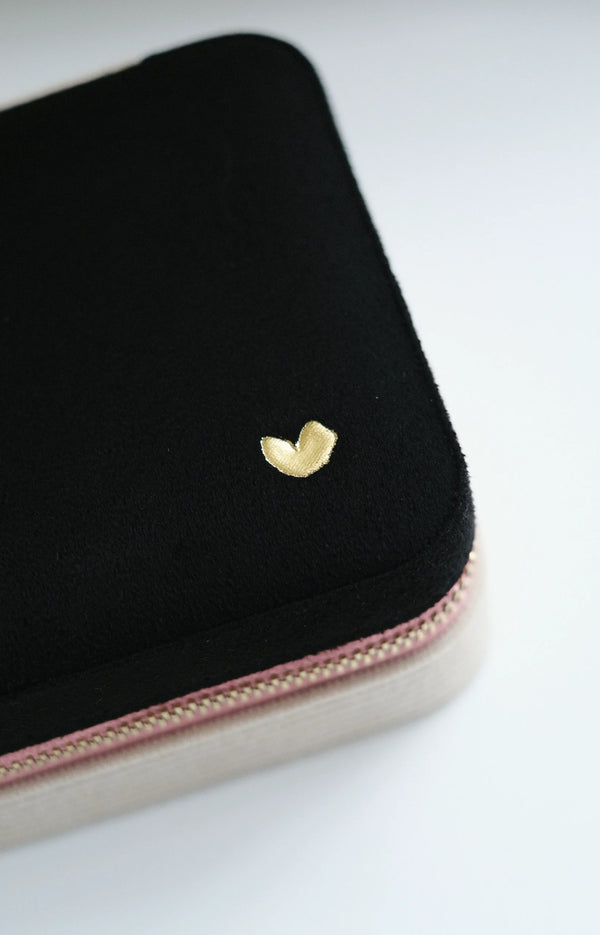 Boîte à bijoux de voyage 'Corinne' MOUFLETTE | MAISON SCARLETT X MOUFLETTE