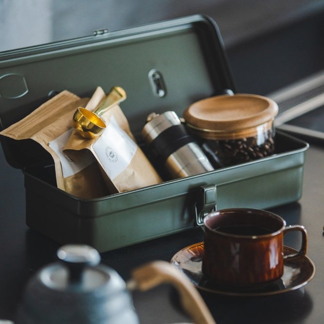 Boîte à outils en métal 'T 320' Kaki | TOYO STEEL