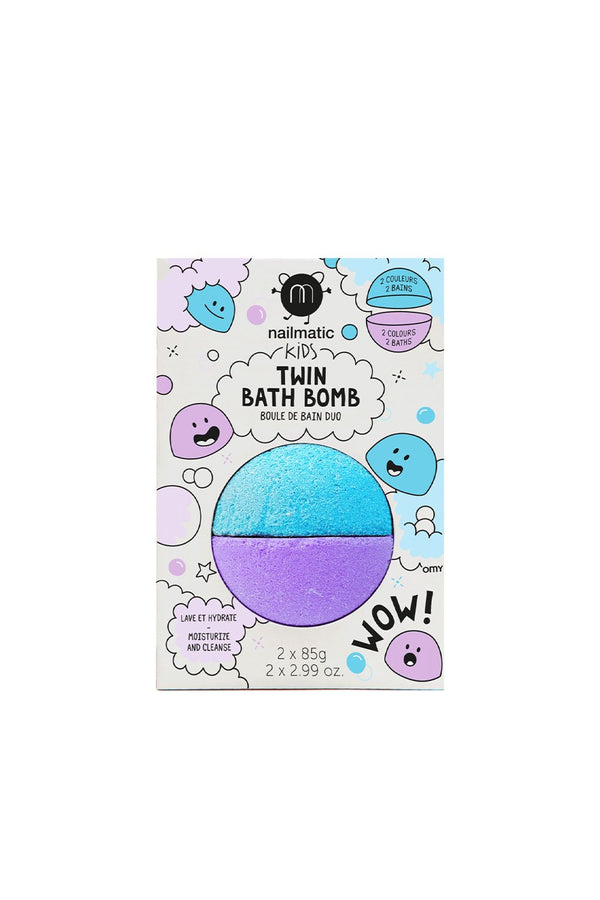 Boule de bain effervescente Duo bleu et violet | NAILMATIC