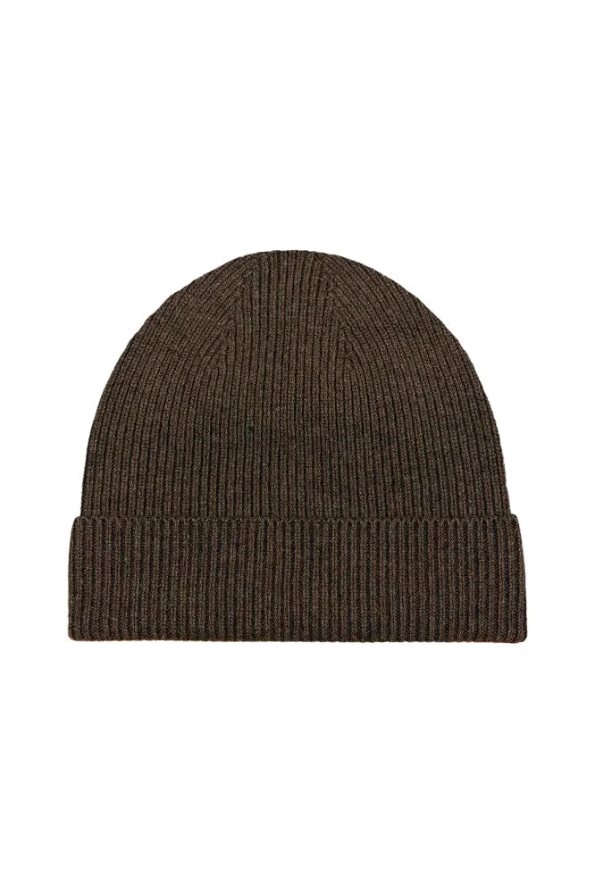 Bonnet en laine mérinos 'Grand-Bé' Taupe foncé | CÉZEMBRE